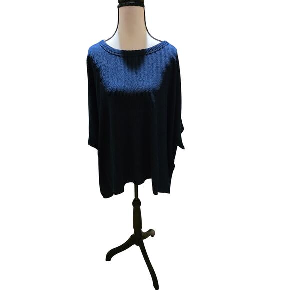 Andree by Unit Oversized Ribbed Top – Navy – Short Sleeve – S/M - Picture 1 of 4